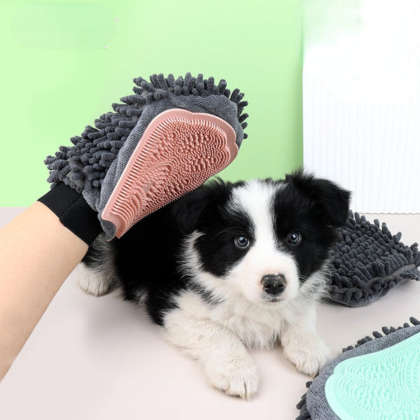 PetFolk Grooming Glove — Silicone Deshedding & Tick Check Mitt for Dogs & Cats