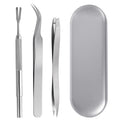 PetFolk Tick Removal Kit — Professional 3-Piece Stainless Steel Set for Dogs & Cats