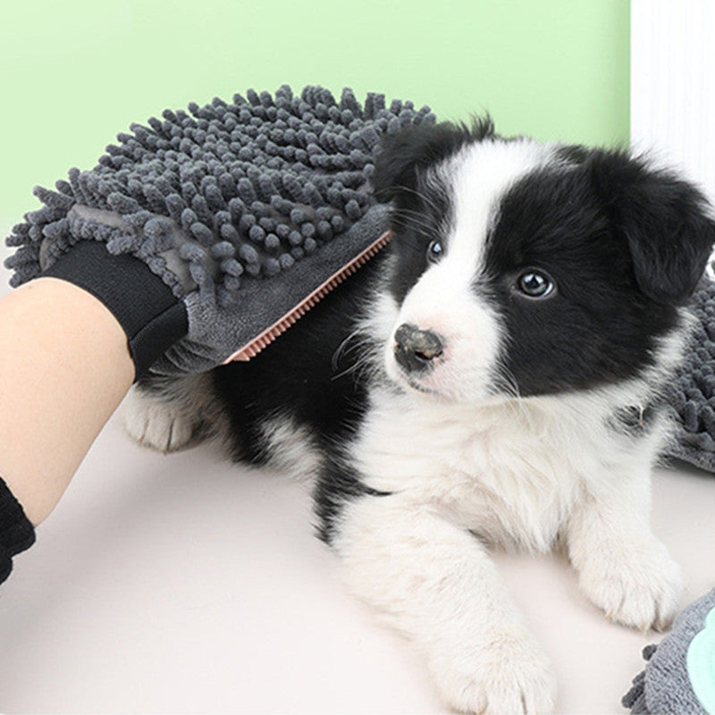 PetFolk Grooming Glove — Silicone Deshedding & Tick Check Mitt for Dogs & Cats