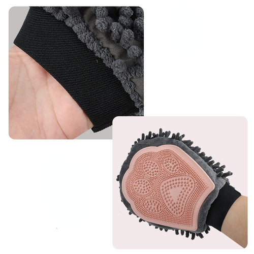 PetFolk Grooming Glove — Silicone Deshedding & Tick Check Mitt for Dogs & Cats