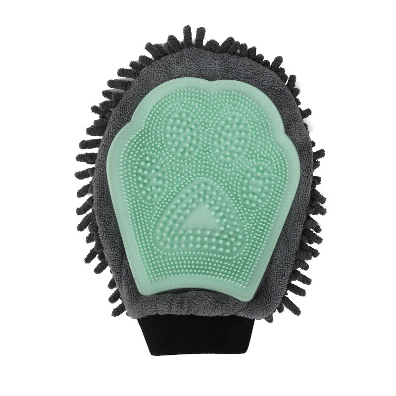 PetFolk Grooming Glove — Silicone Deshedding & Tick Check Mitt for Dogs & Cats